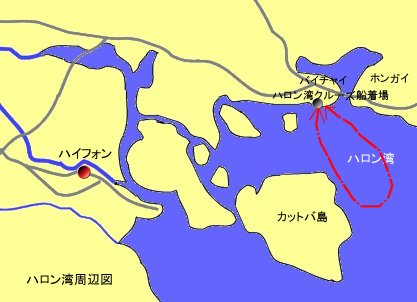 ハロン湾案内図