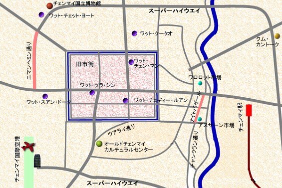 チェンマイ市街図