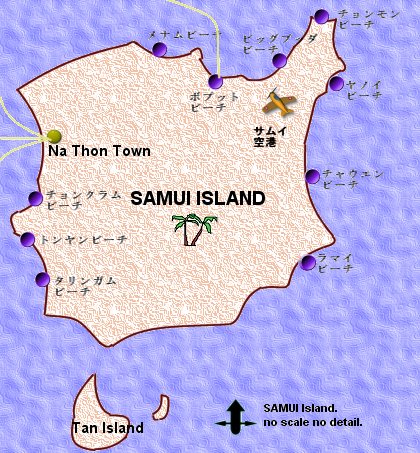 サムイ島観光図