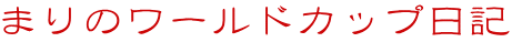 まりのワールドカップ日記